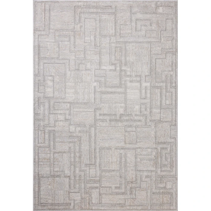 Loloi Hollis Grey / Ivory HOL-01 18in. X 18in. Sample Rect. Rug