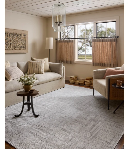 Loloi Hollis Grey / Ivory HOL-01 6ft.-7in. X 9ft.-3in. Rect. Rug