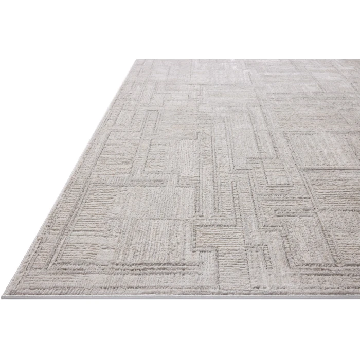 Loloi Hollis Grey / Ivory HOL-01 18in. X 18in. Sample Rect. Rug