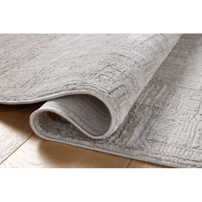 Loloi Hollis Grey / Ivory HOL-01 18in. X 18in. Sample Rect. Rug