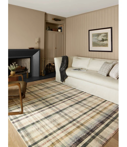 Chris Loves Julia x Loloi Humphrey Ivory / Multi HUM-02 3 ft. 6 in. X 5 ft. 6 in. Rectangle Rug