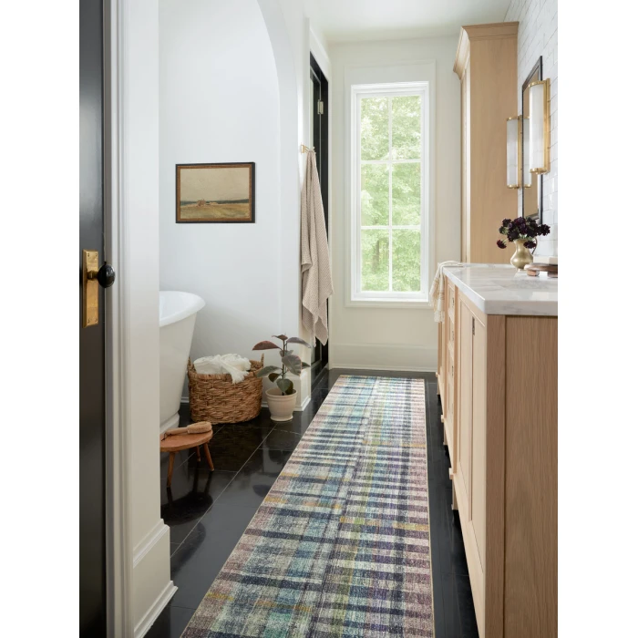 Chris Loves Julia x Loloi Humphrey Plum / Multi HUM-04 2 ft. 3 in. X 9 ft. 6 in. Rectangle Rug