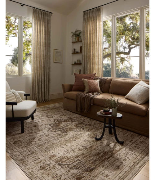 Loloi Haywood Natural / Bark HYD-03 18in. X 18in. Sample Rect. Rug