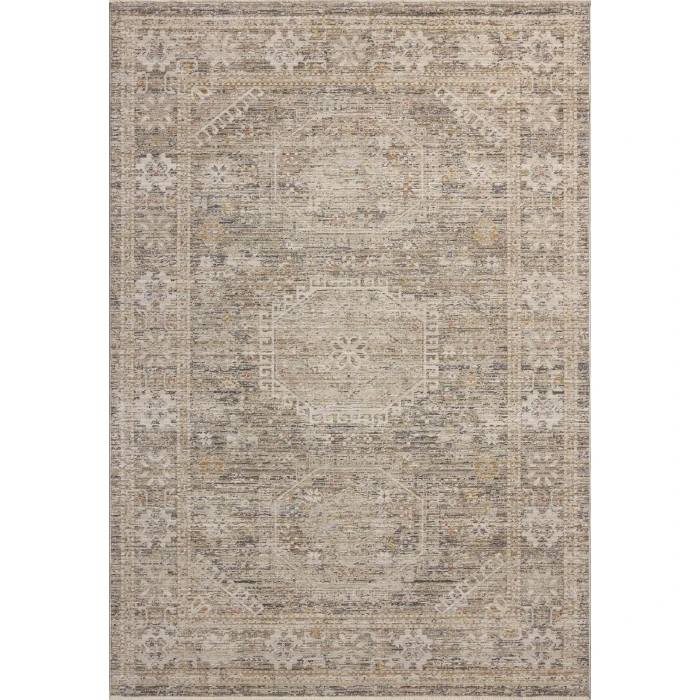 Chris Loves Julia x Loloi Ida Taupe / Multi IDA-01 2ft.-7in. X 10ft. Rect. Rug