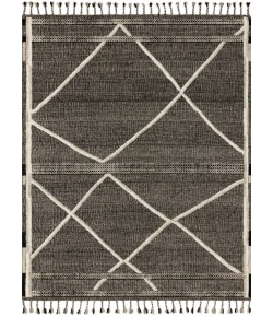 Loloi Iman IMA-02 BEIGE / black Area Rug 7 ft. 9 in. X 9 ft. 9 in. Rectangle