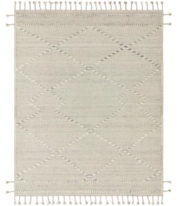 Loloi Iman IMA-03 IVORY / LT. GREY Area Rug 18 in. X 18 in. Sample