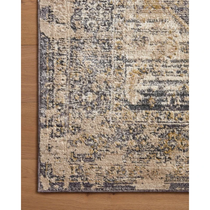 Loloi Indra Charcoal / Natural 2'-6" x 4'-0" Accent Rug