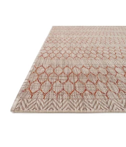 Loloi Isle IE-01 BEIGE / RUST Area Rug 5 ft. 3 in. X 7 ft. 7 in. Rectangle