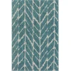 Loloi Isle IE-02 TEAL / GREY Area Rug 5 ft. 3 in. X 7 ft. 7 in. Rectangle
