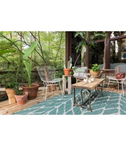 Loloi Isle IE-02 TEAL / GREY Area Rug 5 ft. 3 in. X 7 ft. 7 in. Rectangle