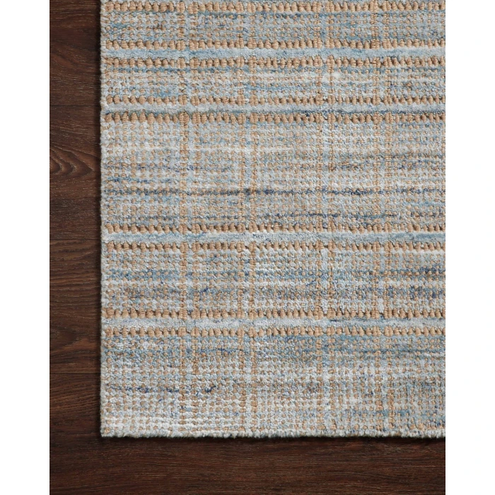 Loloi Jamie JEM-01 Natural / Sky 18" x 18" Sample Area Rug