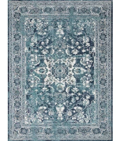 Loloi Joaquin JOA-01 OCEAN / IVORY Area Rug 18 in. X 18 in. Sample
