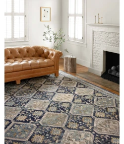 Loloi Jocelyn JOC-02 NAVY / BLUE Area Rug 6 ft. 7 in. X 9 ft. 7 in. Rectangle