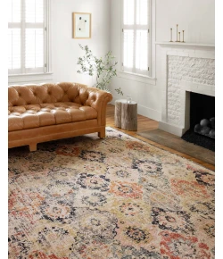 Loloi Jocelyn JOC-07 KHAKI / MULTI Area Rug 6 ft. 7 in. X 9 ft. 7 in. Rectangle