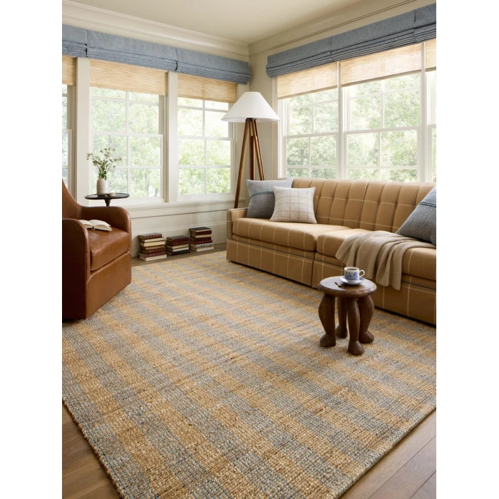 Chris Loves Julia x Loloi Judy Natural / Sky JUD-04 2 ft. 6 in. X 7 ft. 6 in. Rectangle Rug