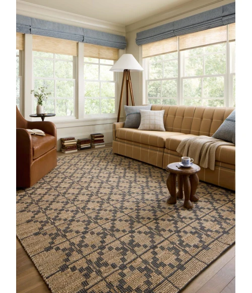 Chris Loves Julia x Loloi Judy Natural / Graphite JUD-05 9 ft. 3 in. X 13 ft. Rectangle Rug