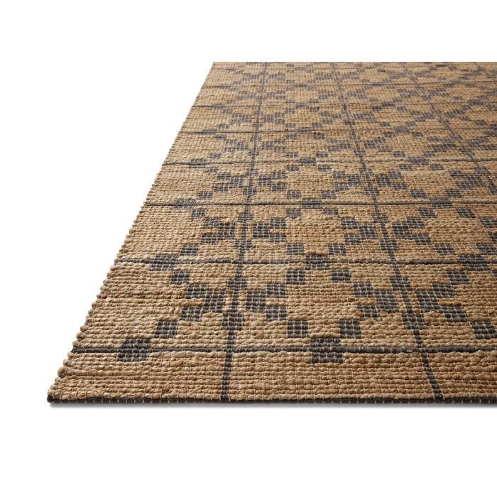 Chris Loves Julia x Loloi Judy Natural / Graphite JUD-05 2 ft. 6 in. X 7 ft. 6 in. Rectangle Rug