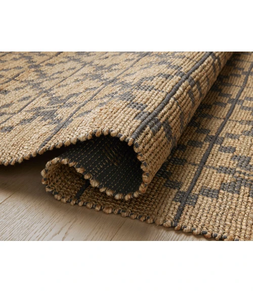 Chris Loves Julia x Loloi Judy Natural / Graphite JUD-05 9 ft. 3 in. X 13 ft. Rectangle Rug