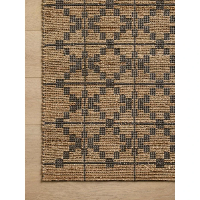 Chris Loves Julia x Loloi Judy Natural / Graphite JUD-05 2 ft. 6 in. X 7 ft. 6 in. Rectangle Rug