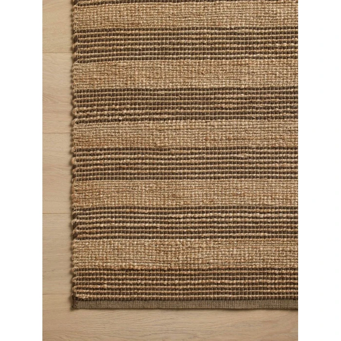 Chris Loves Julia x Loloi Judy Natural / Chocolate JUD-06 2 ft. 6 in. X 7 ft. 6 in. Rectangle Rug