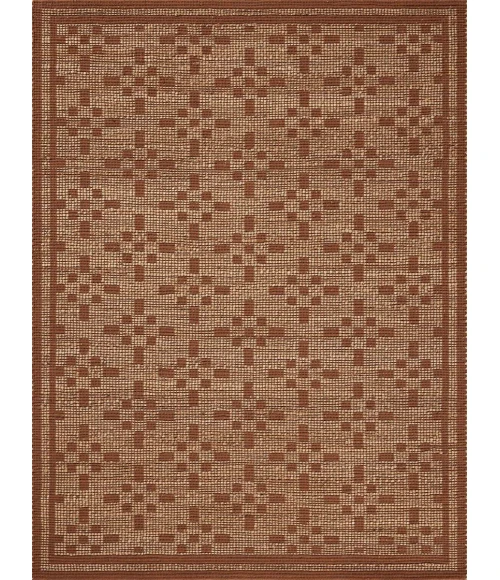 Chris Loves Julia x Loloi Judy Natural / Spice JUD-07 7 ft. 9 in. X 9 ft. 9 in. Rectangle Rug