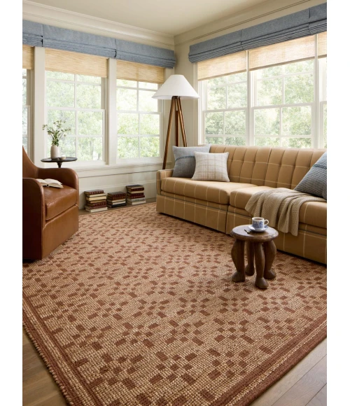 Chris Loves Julia x Loloi Judy Natural / Spice JUD-07 7 ft. 9 in. X 9 ft. 9 in. Rectangle Rug