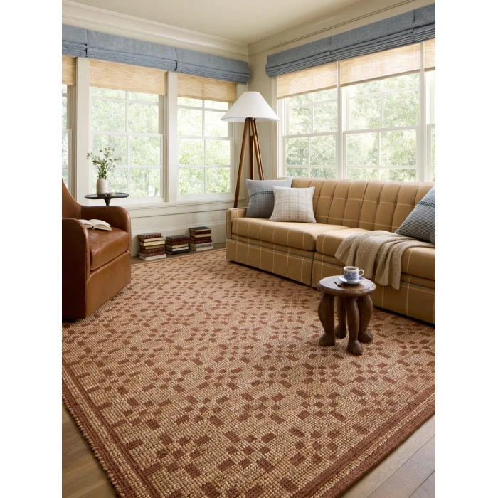 Chris Loves Julia x Loloi Judy Natural / Spice JUD-07 3 ft. 6 in. X 5 ft. 6 in. Rectangle Rug