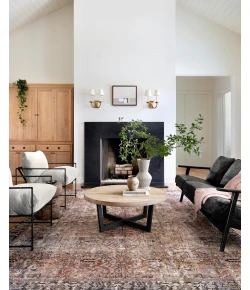 Chris Loves Julia x Loloi Jules JUL-02 TERRACOTTA / MULTI Area Rug 9 ft. 6 in. X 14 ft. Rectangle