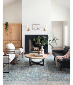 Loloi Jules JUL-03 ANTIQUE / SKY Area Rug 18 in. X 18 in. Sample