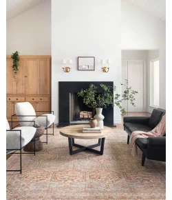 Chris Loves Julia x Loloi Jules JUL-04 TANGERINE / MIST Area Rug 7 ft. 6 in. X 9 ft. 6 in. Rectangle