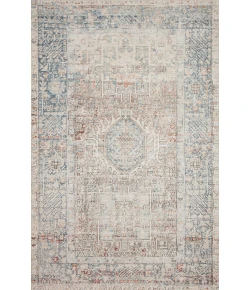 Chris Loves Julia x Loloi Jules JUL-07 NATURAL / OCEAN Area Rug 5 ft. 0 in. X 7 ft. 6 in. Rectangle