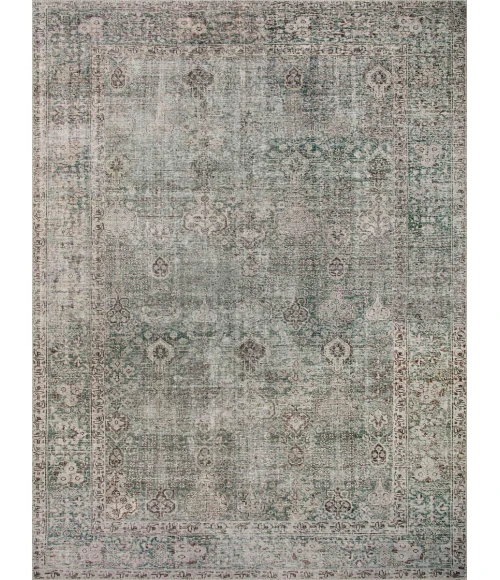 Chris Loves Julia x Loloi Jules Emerald / Antique Ivory 45481 2 ft. 6 in. X 7 ft. 6 in. Rectangle Rug