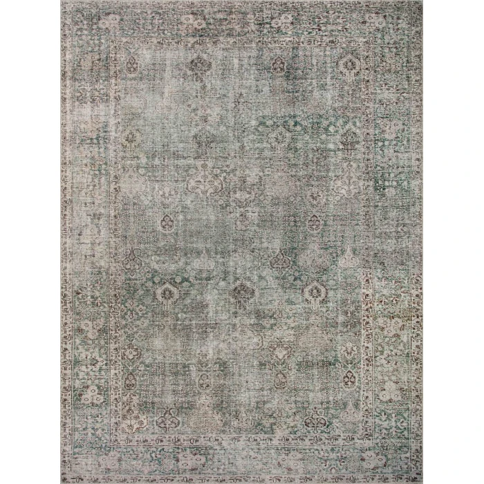 Chris Loves Julia x Loloi Jules Emerald / Antique Ivory 45481 5 ft. X 7 ft. 6 in. Rectangle Rug