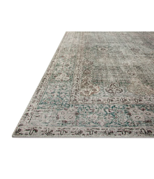Chris Loves Julia x Loloi Jules Emerald / Antique Ivory 45481 2 ft. 6 in. X 7 ft. 6 in. Rectangle Rug