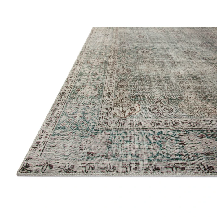 Chris Loves Julia x Loloi Jules Emerald / Antique Ivory 45481 5 ft. X 7 ft. 6 in. Rectangle Rug