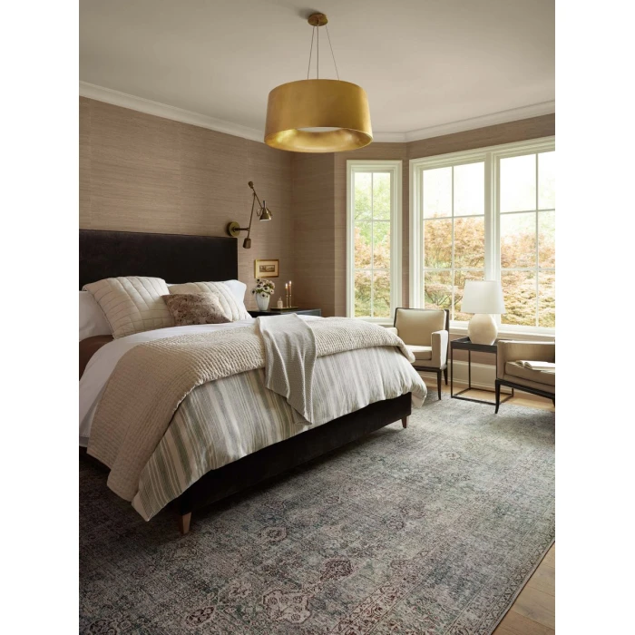 Chris Loves Julia x Loloi Jules Emerald / Antique Ivory 45481 5 ft. X 7 ft. 6 in. Rectangle Rug