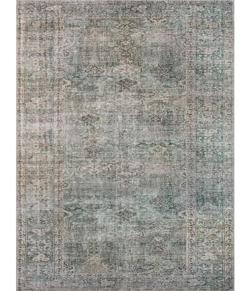 Chris Loves Julia x Loloi Jules Emerald / Antique Ivory 45481 2 ft. 6 in. X 7 ft. 6 in. Rectangle Rug
