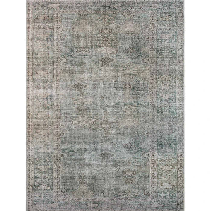 Chris Loves Julia x Loloi Jules Emerald / Antique Ivory 45481 5 ft. X 7 ft. 6 in. Rectangle Rug