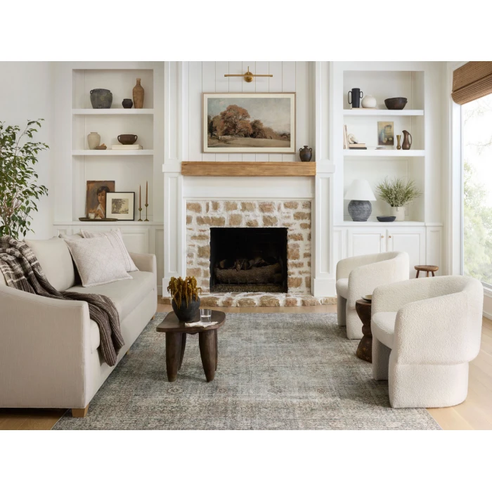 Chris Loves Julia x Loloi Jules Emerald / Antique Ivory 45481 5 ft. X 7 ft. 6 in. Rectangle Rug