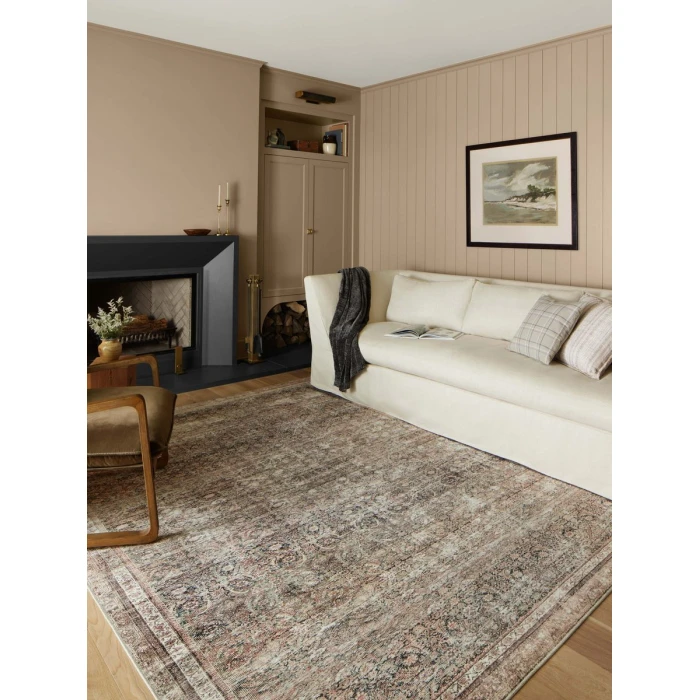 Chris Loves Julia x Loloi Jules Ink / Terracotta 45482 2 ft. X 5 ft. Rectangle Rug