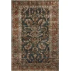 Chris Loves Julia x Loloi Jules Ocean / Spice 46213 18in. X 18in. Sample Rect. Rug