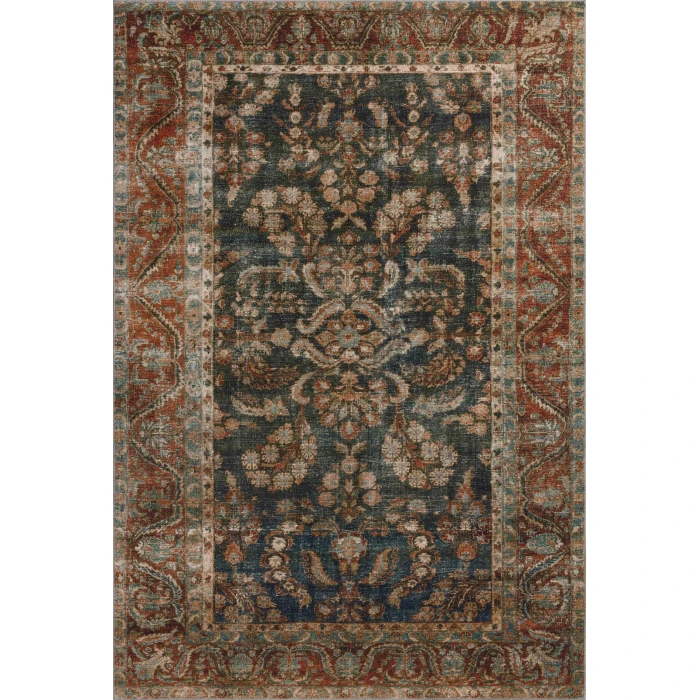 Chris Loves Julia x Loloi Jules Ocean / Spice 46213 2ft.-6in. X 9ft.-6in. Rect. Rug