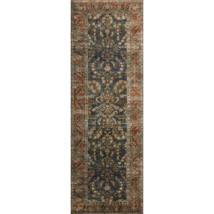 Chris Loves Julia x Loloi Jules Ocean / Spice 46213 2ft.-6in. X 9ft.-6in. Rect. Rug