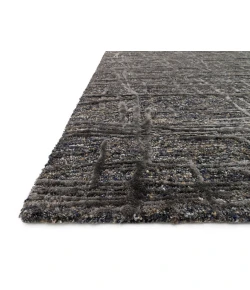 Loloi Juneau JY-05 black / black Area Rug 18 in. X 18 in. Sample