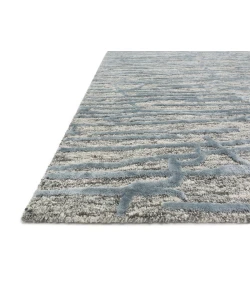 Loloi Juneau JY-07 GREY / BLUE Area Rug 18 in. X 18 in. Sample