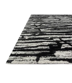 Loloi Juneau JY-07 IVORY / BLACK Area Rug 18 in. X 18 in. Sample