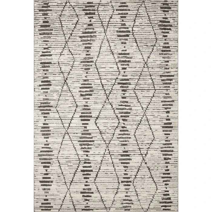 Loloi II Kamala Charcoal / Dove 6'-7" x 9'-6" Area Rug