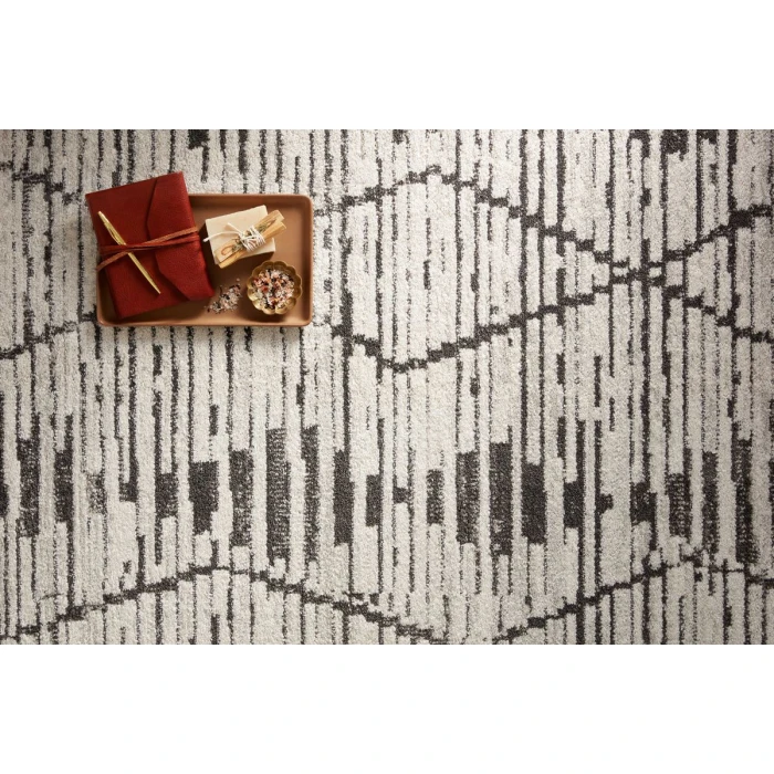Loloi II Kamala Charcoal / Dove 6'-7" x 9'-6" Area Rug