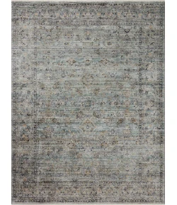 Jean Stoffer x Loloi Katherine Ocean / Gold KES-01 5 ft. 3 in. X 5 ft. 3 in. Round Rug
