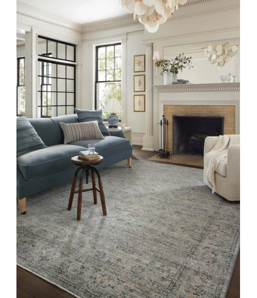 Jean Stoffer x Loloi Katherine Ocean / Gold KES-01 7 ft. 10 in. X 10 ft. Rectangle Rug